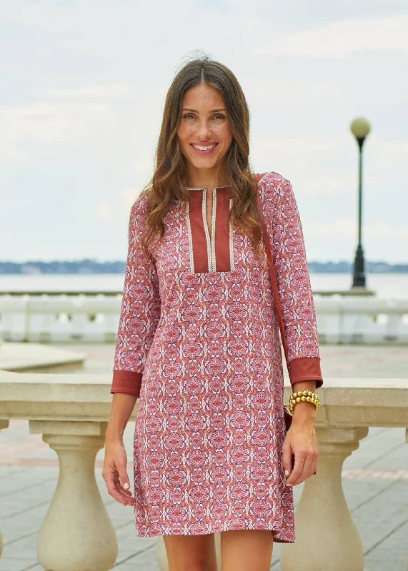 Camden Geo Embroidered Tunic Dress