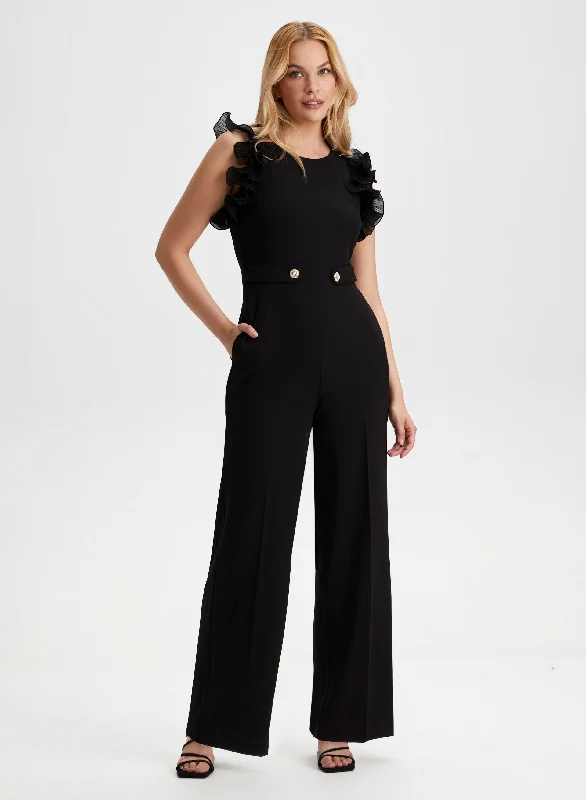 Organza Ruffle Detail Jumpsuit