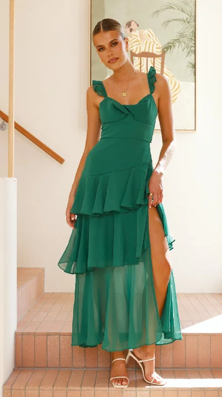 Achelle Maxi Dress - Forest Green