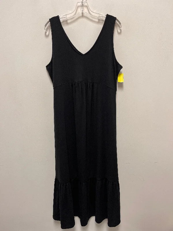 Dress Casual Maxi By Cuddl Duds In Black, Size: L