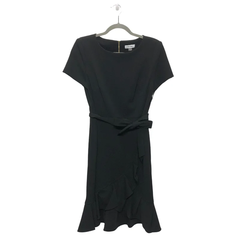 Dress Casual Midi By Calvin Klein In Black, Size: 8