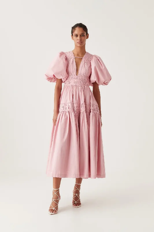 Fallingwater Ruched Midi Dress