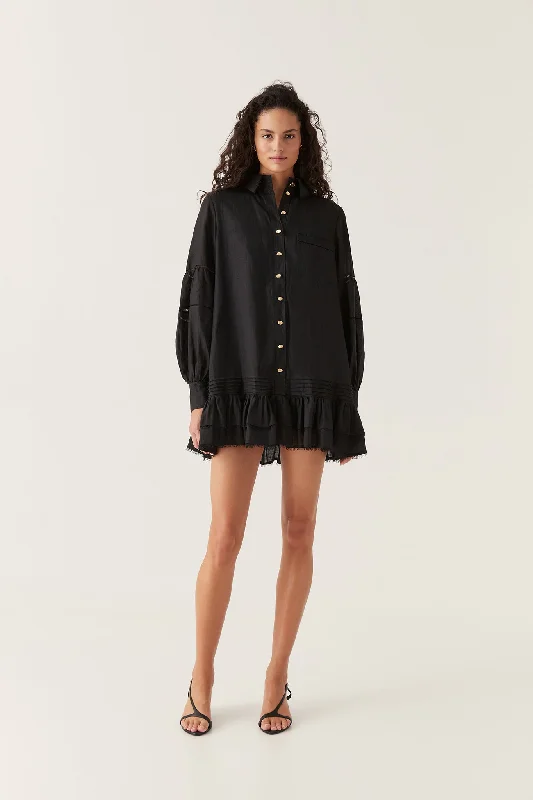 Lotus Shirt Mini Dress