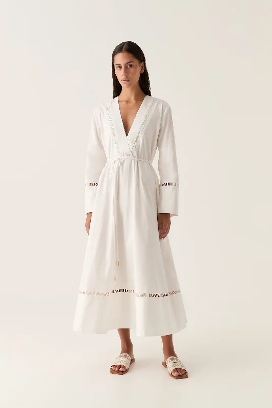 Reborn Ladder Trim Midi Dress