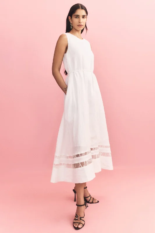 Reframe Logo Trim Midi Dress