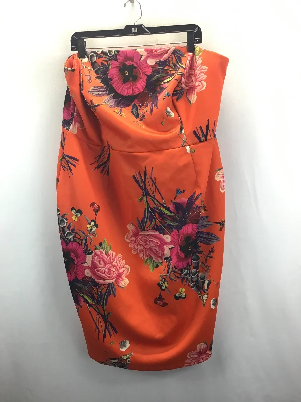 Orange Dress Party Short Asos, Size 22