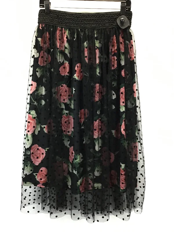 Skirt Midi By Clothes Mentor In Floral Print, Size: L