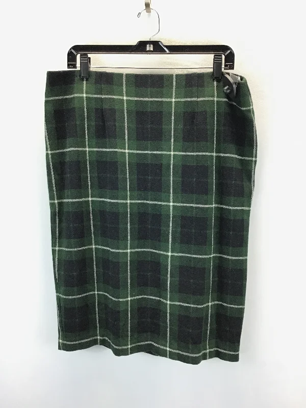 Skirt Midi By J. Jill In Plaid Pattern, Size: L