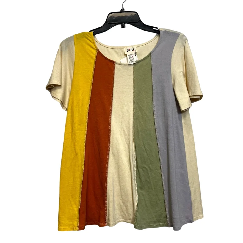 Top Short Sleeve By Bibi In Multi-colored, Size: S