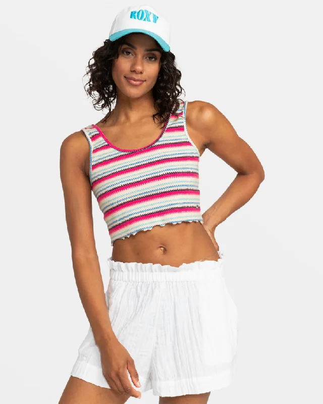 Roxy Keep It Wavy Printed Tank-Brazilian Sand