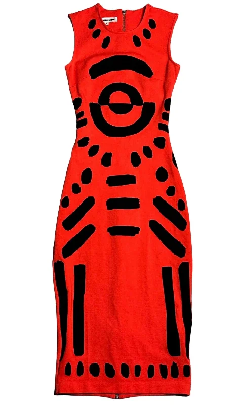 Women's Cutout Bodycon Dress In Red