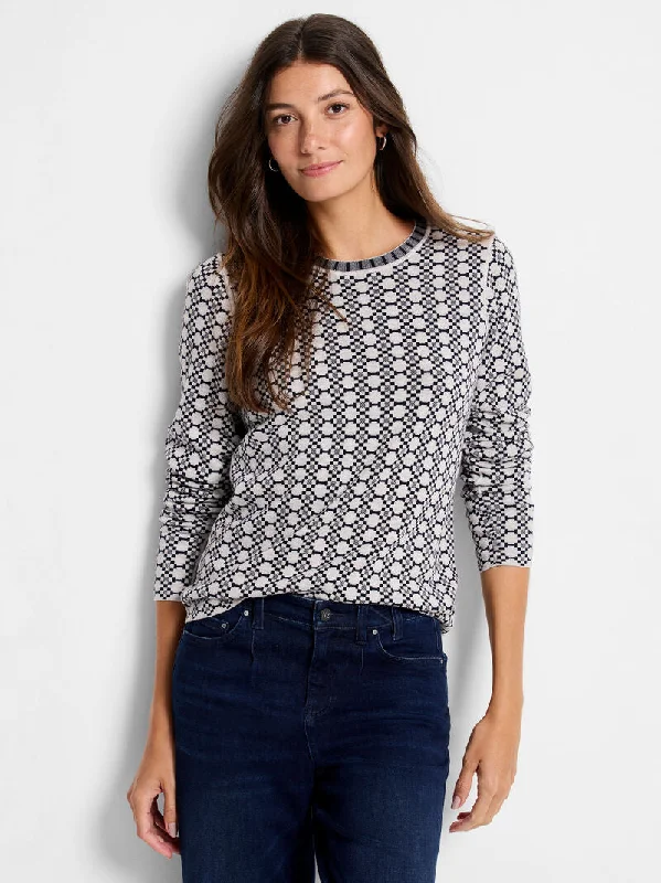 NIC+ZOE Geo Reversible Sweater Tee