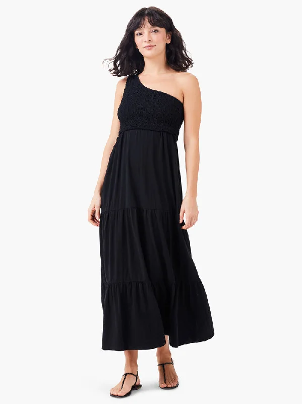 NIC+ZOE NZT One Shoulder Smocked Dress