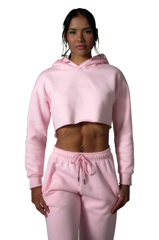 Series 1 Cropped Hoodie - Baby Pink