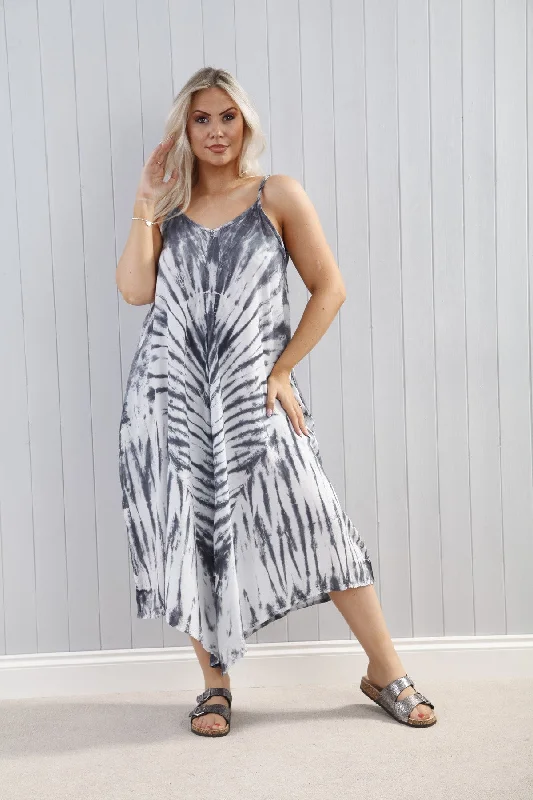 Adika Tie Dye Jumpsuit White