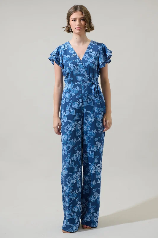 Bary Floral Tiley Wide Leg Jumpsuit