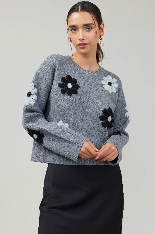 Daisy Embroidered Sweater