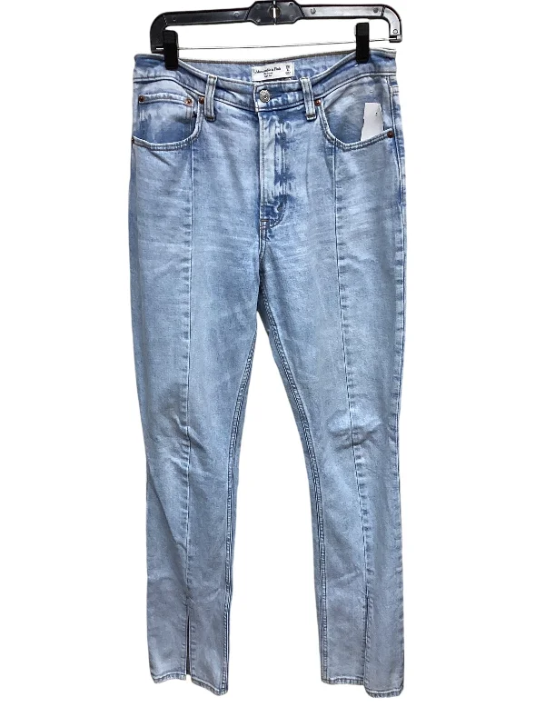 Jeans Flared By Abercrombie And Fitch In Blue Denim, Size: 6