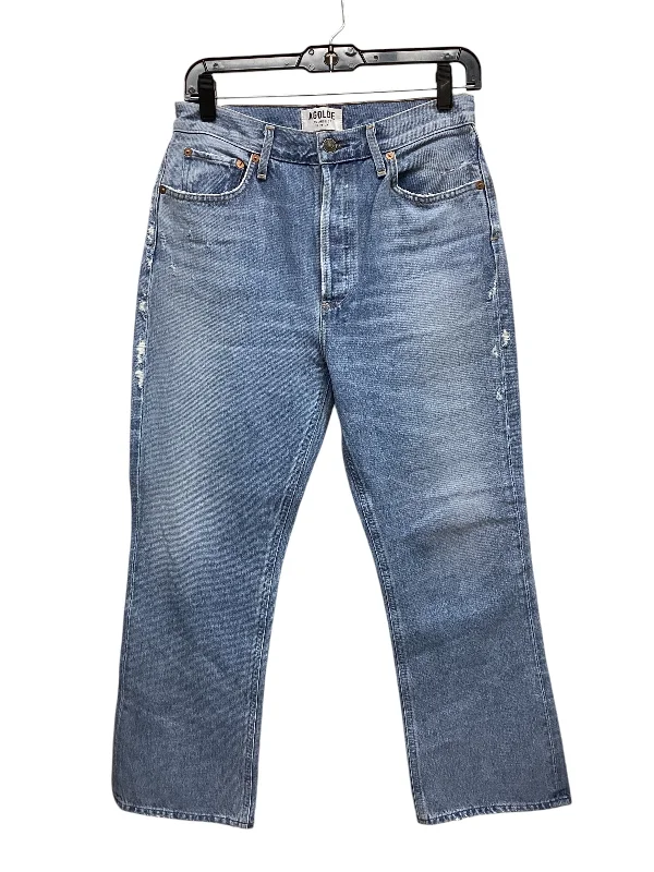 Jeans Straight By Agolde In Blue Denim, Size: 6