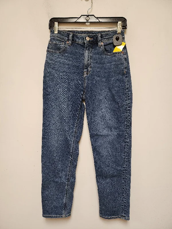 Jeans Straight By American Eagle In Blue Denim, Size: 2