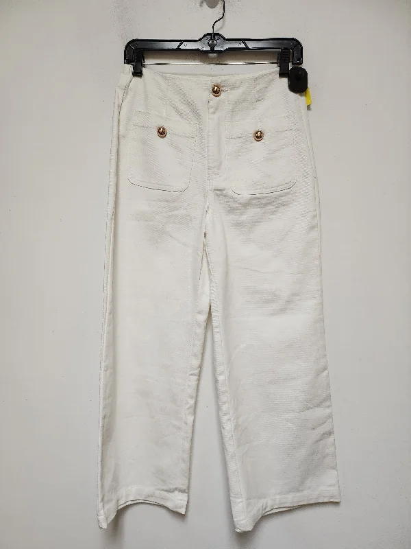 Jeans Wide Leg By Clothes Mentor In White, Size: 4