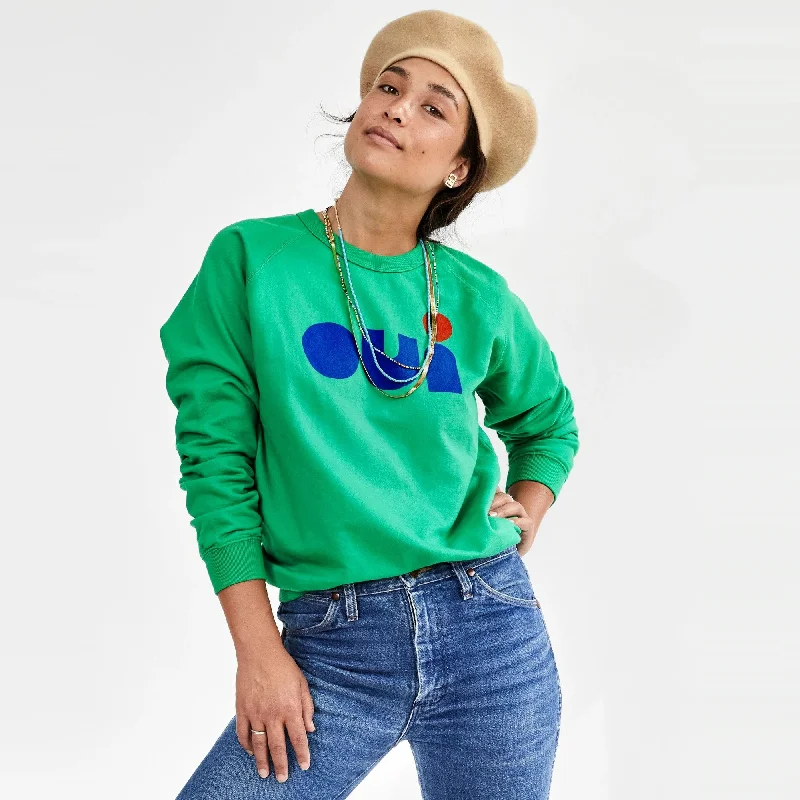 "Oui" Sweatshirt (Green)