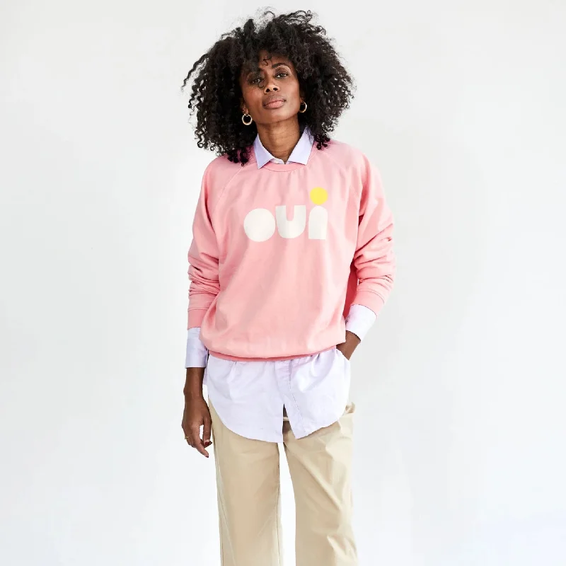 "Oui" Sweatshirt (Rose)