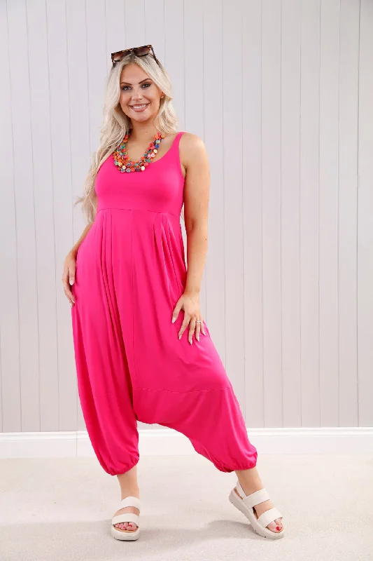 Harem Jumpsuit Raspberry