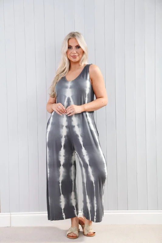 Tie Dye Juliana Jumpsuit Grey