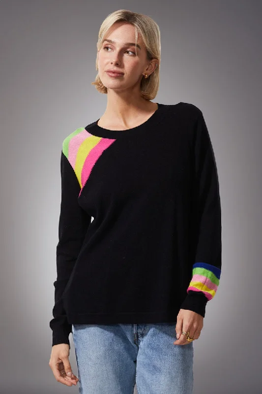 Zaket & Plover Striped Curve Sweater