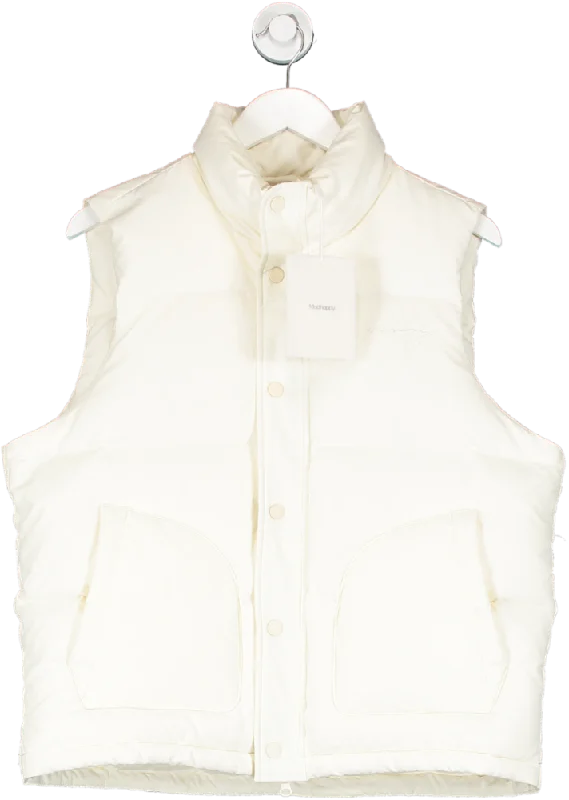 Madhappy Cream Winter Puffer Vest UK XS