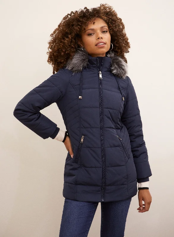 Vegan Down Quilted Coat